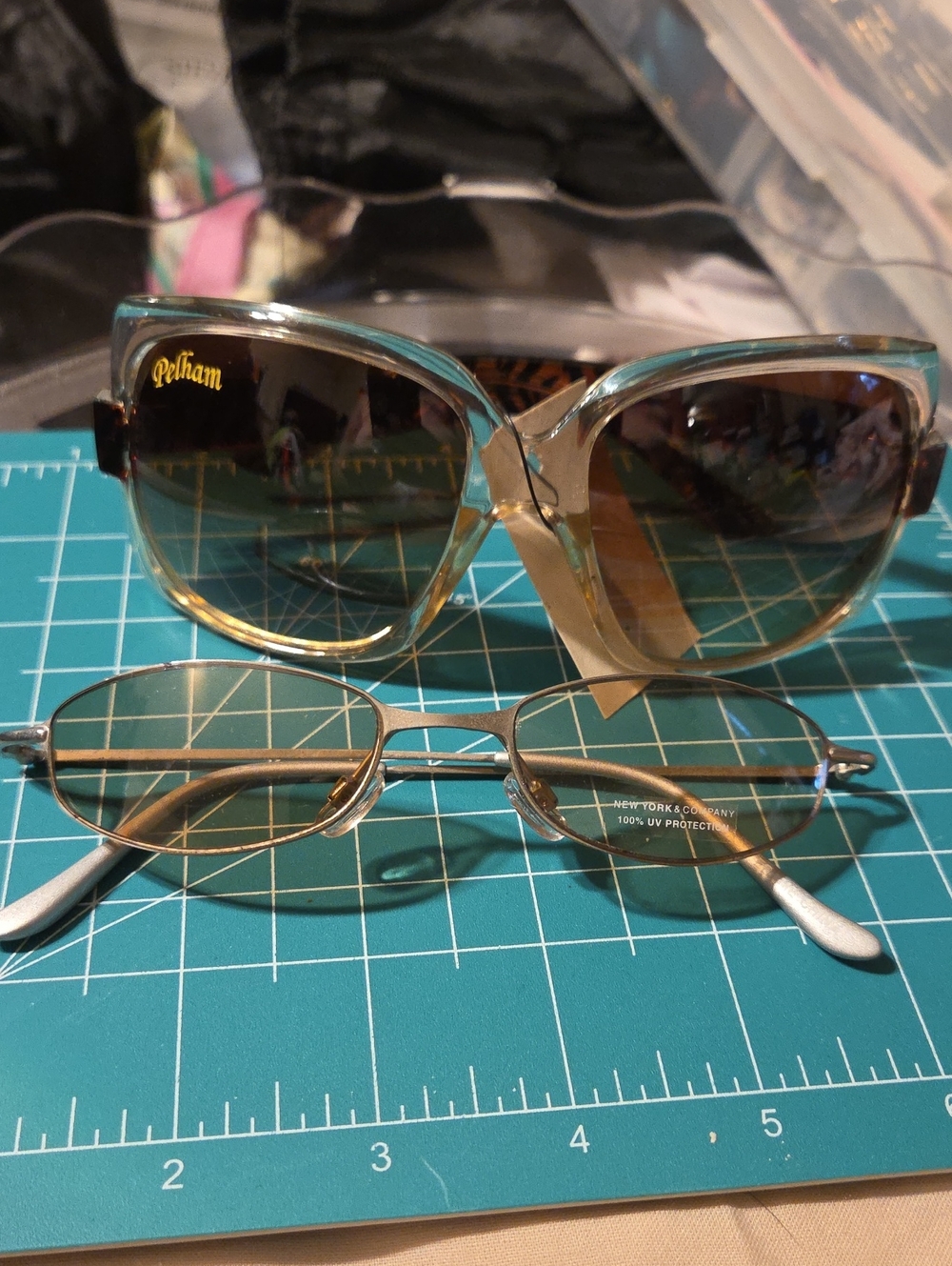 New York & Company Brown Gradient Oversized Sunglasses